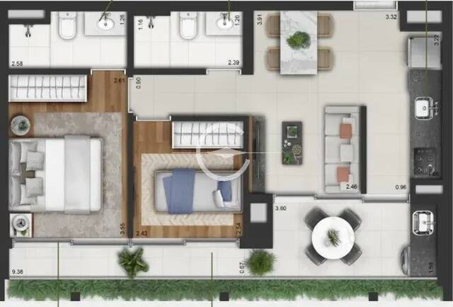 Apartamento à venda com 2 quartos, 63m² - Foto 4