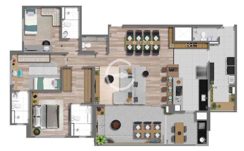 Apartamento à venda com 3 quartos, 133m² - Foto 23