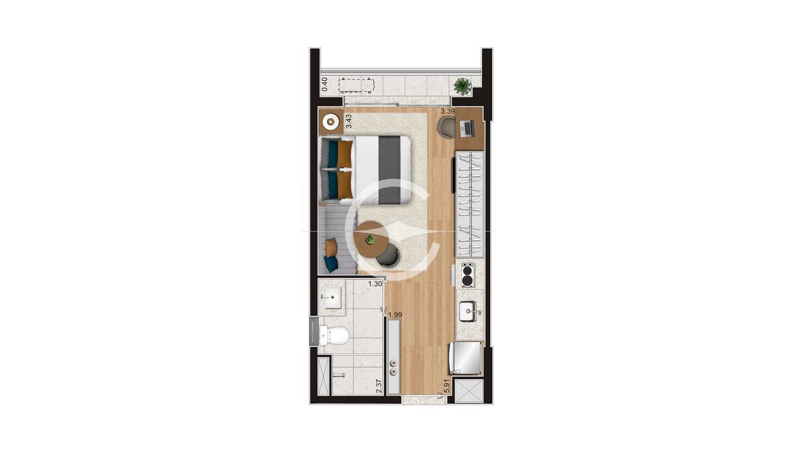 Apartamento à venda com 1 quarto, 26m² - Foto 32