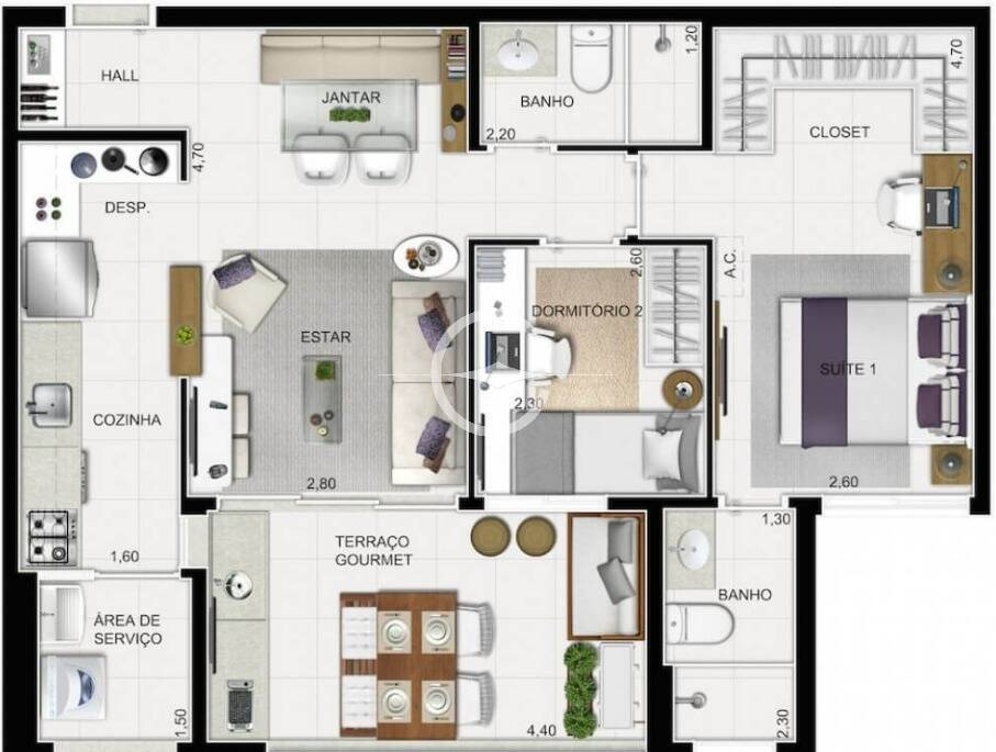 Apartamento à venda com 2 quartos, 68m² - Foto 19