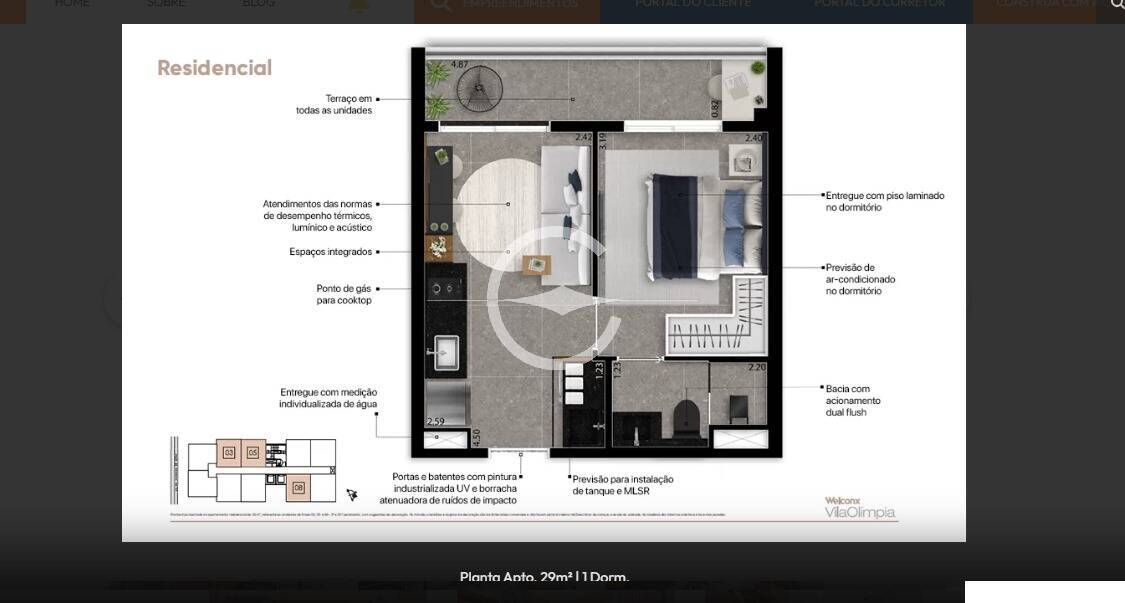 Apartamento à venda com 1 quarto, 29m² - Foto 20